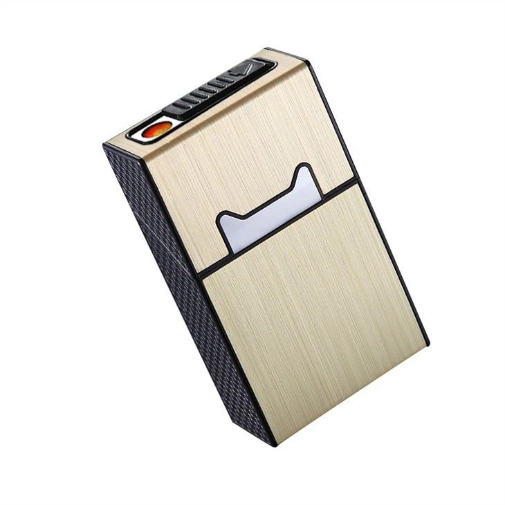 Cigarette Holder Box With USB Electronic Lighter