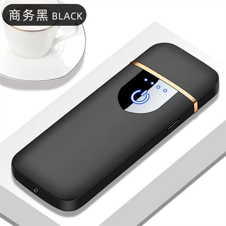 Cheapest Creative Metal Windproof USB Coil Lighter Electronic Touch Sensor Induction Cigarette Lighter