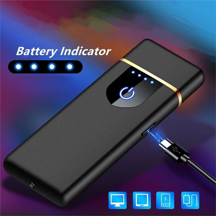 Cheapest Creative Metal Windproof USB Coil Lighter Electronic Touch Sensor Induction Cigarette Lighter